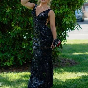 Jovani Black Sequin Prom Dress
